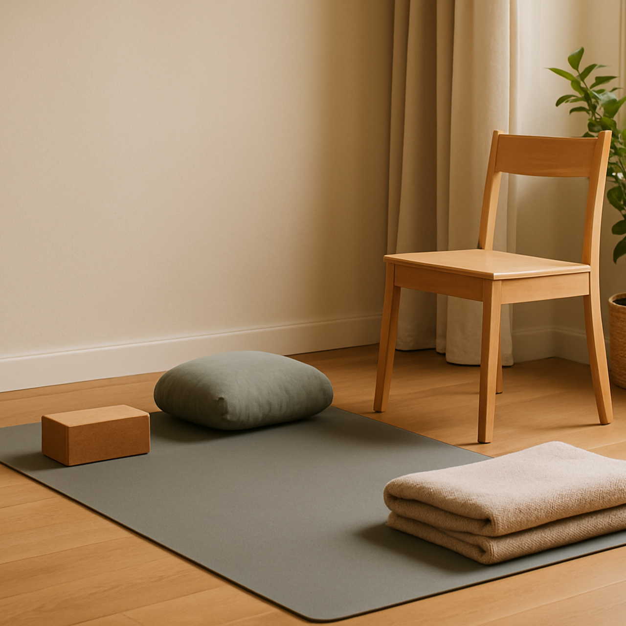 Ruhiges AROMA.yoga Contentbild zum Thema Yoga für Anfänger ab 50.
